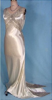 1930's Rayon & Silk Bridal Gown